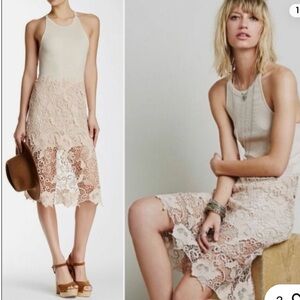 Free People Nora lace tank dress S/P